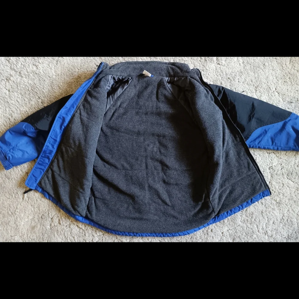 🖤*4/$15* Old Navy Boys Lined Jacket Blue Black Winter Fleece Nylon 8 Kids